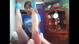 أورجي سحاق جامعي عنيف: ميلف تلعق كس